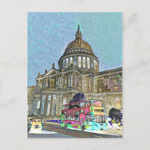 St Paul's Cathedral London Art Postcard