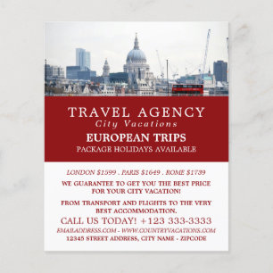 St Paul's Cathedral, London City, Travel Agency Flyer