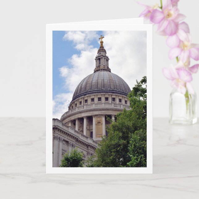 St Paul's Cathedral, London, England, Card (Orchid)