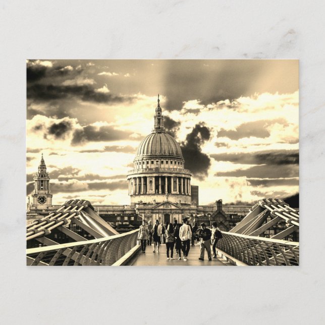 St Paul's Cathedral, London Sepia Postcard (Front)