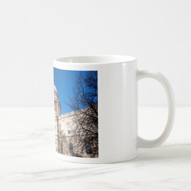 St Paul's Cathedral London with blue sky Coffee Mug (Right)