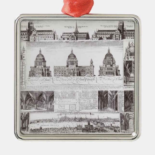 St. Paul's Cathedral Metal Tree Decoration (Front)