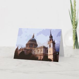 St Paul's Cathedral side view in London, UK Card