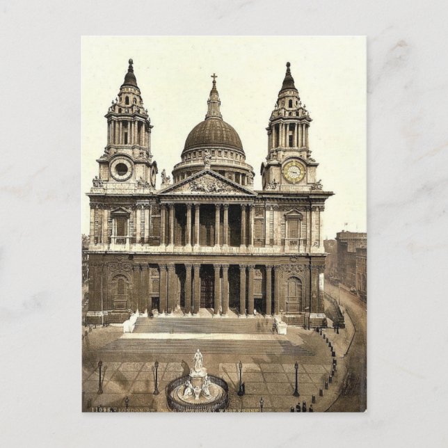 St. Paul's Cathedral, West Front, London, England Postcard (Front)