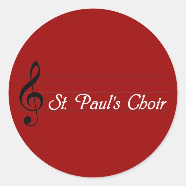 St. Paul's Choir Classic Round Sticker (Front)
