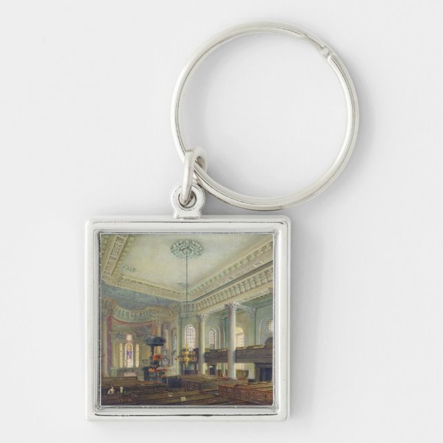 St. Paul's, Deptford (w/c on paper) Key Ring (Front)