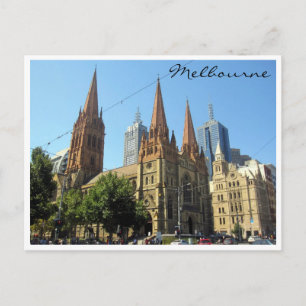 st pauls melbourne postcard