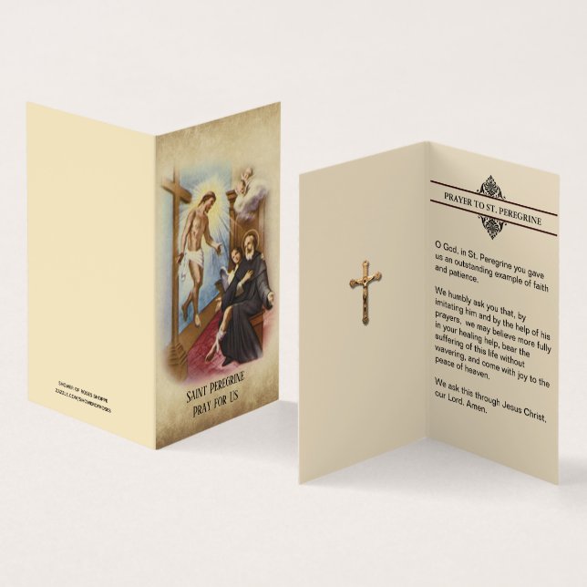 St. Peregrine Patron Cancer Patients Holy Cards (Inside and Outside)