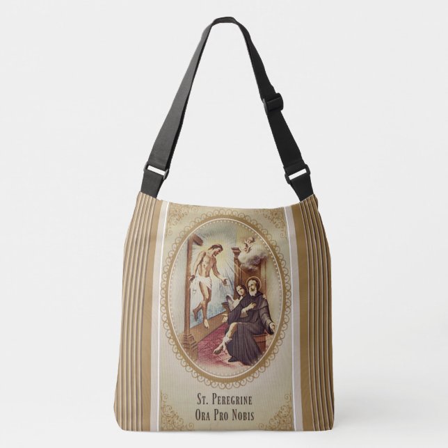 St. Peregrine Patron Saint of Cancer Patients Crossbody Bag (Front)
