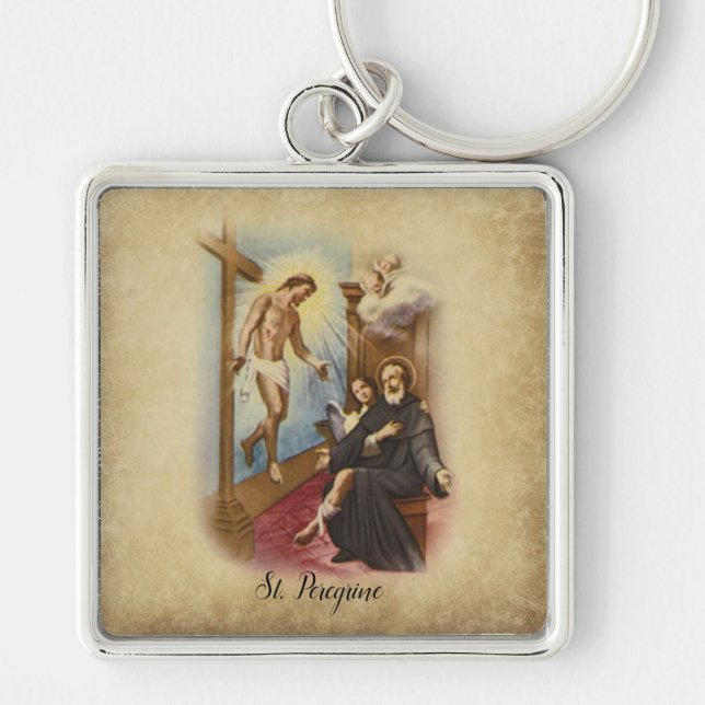 St. Peregrine Patron Saint of Cancer Patients Key Ring (Front)