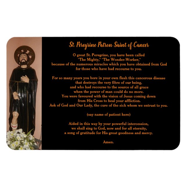 St Peregrine Patron Saint of Cancer Patients Magnet (Horizontal)