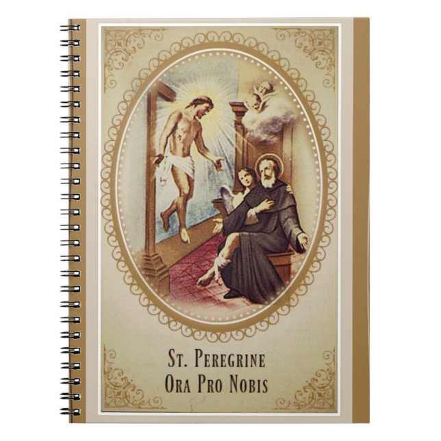 St. Peregrine Patron Saint of Cancer Patients Notebook (Front)