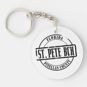 St Pete Bch Title Key Ring