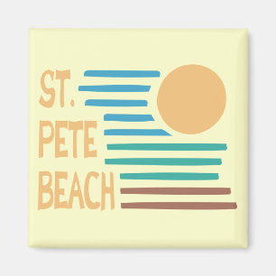 St. Pete Beach Florida geometric sunset Magnet