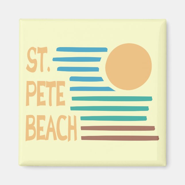 St. Pete Beach Florida geometric sunset Magnet (Front)
