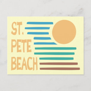 St. Pete Beach Florida geometric sunset Postcard