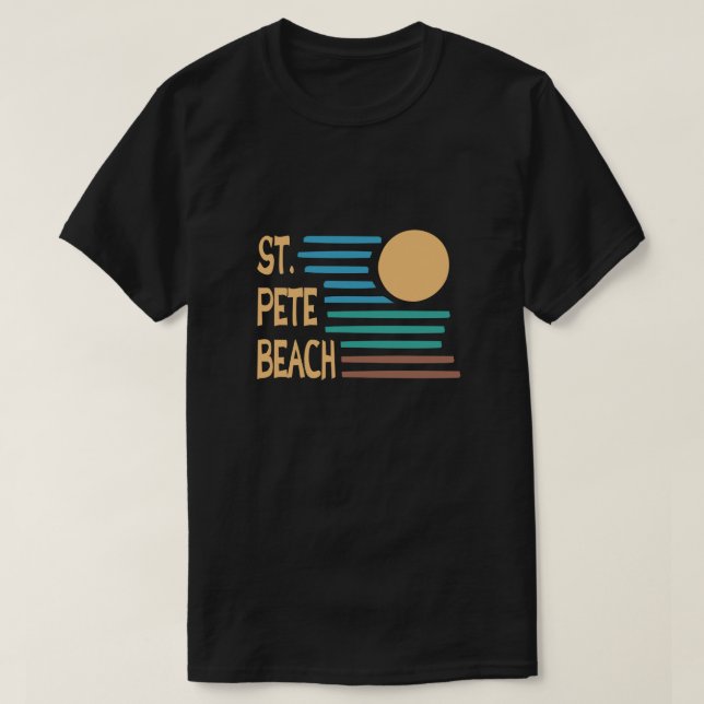 St. Pete Beach Florida geometric sunset T-Shirt (Design Front)