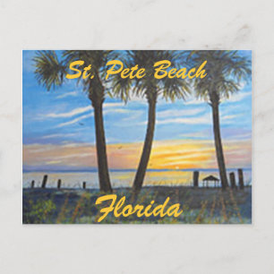 "ST. PETE BEACH FLORIDA PALMS POSTCARD" POSTCARD