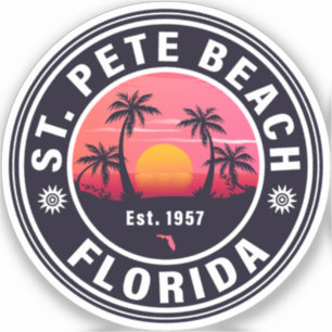 St. Pete Beach Florida Retro Sunset Souvenirs 60s