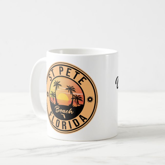 St. Pete Beach Florida Souvenir Personalise Coffee Mug (Front Left)