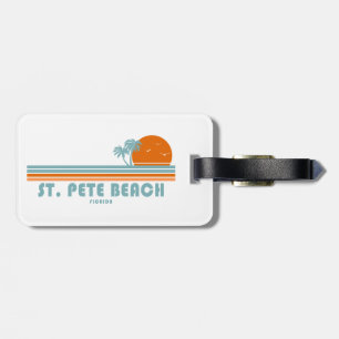 St. Pete Beach Florida Sun Palm Trees Luggage Tag