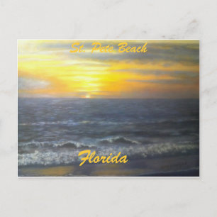 "ST. PETE BEACH FLORIDA SUNSET POSTCARD" POSTCARD