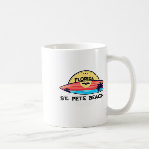 St Pete Beach Florida Surfboard Beach Surfing  Coffee Mug