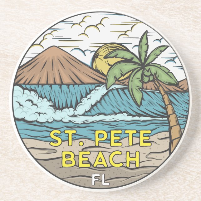 St Pete Beach Florida Vintage  Coaster (Front)