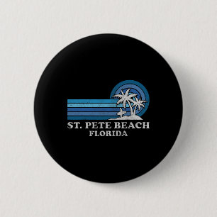 St. Pete Beach Florida Vintage Family Summer Vacat 6 Cm Round Badge