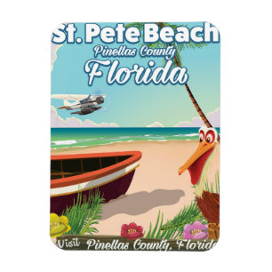 St. Pete Beach Florida vintage travel poster Magnet