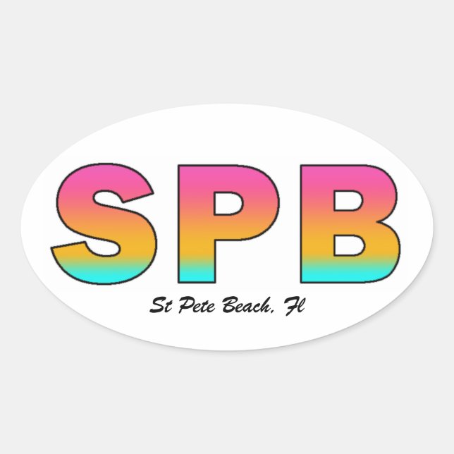 St Pete Beach oval sticker (Front)