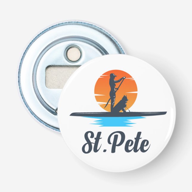 St Pete Button Bottle Opener (Front)