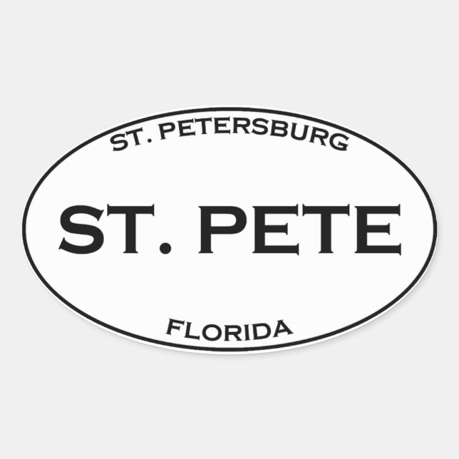 ST. PETE - St. Petersburg Florida Oval Sticker (Front)