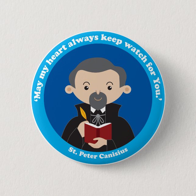 St. Peter Canisius 6 Cm Round Badge (Front)