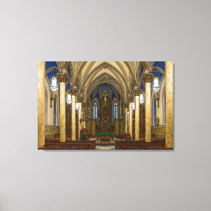 St Peter Catholic Church Painterly Canvas Print