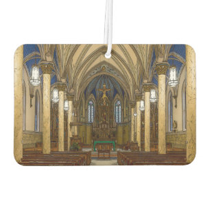 St Peter Catholic Church Painterly Car Air Freshener