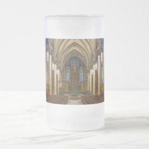 St Peter Catholic Church Painterly Frosted Glass Beer Mug