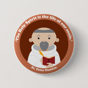 St. Peter Damian 6 Cm Round Badge