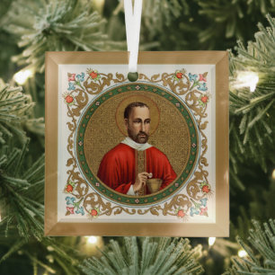St. Peter Faber (BK 051; famous quote) Glass Tree Decoration
