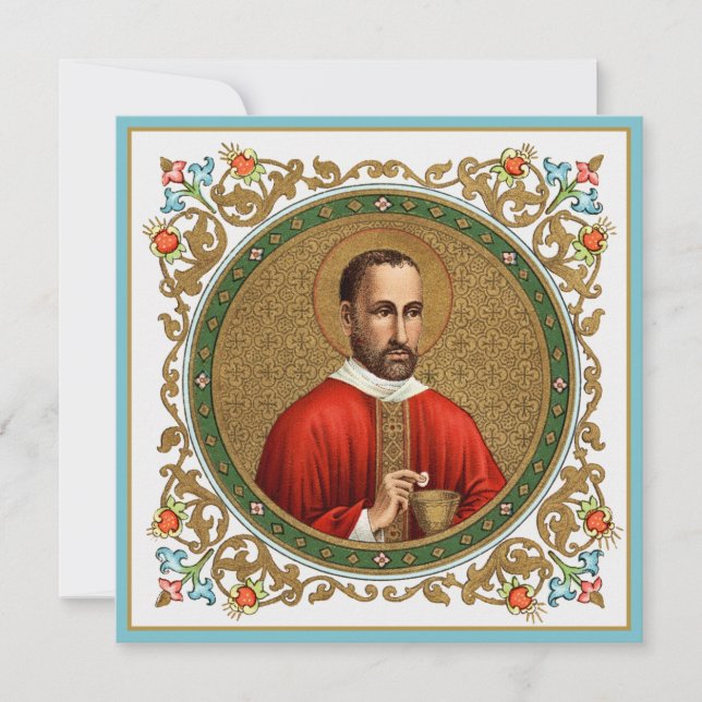 St. Peter Faber (BK 051) Square Greeting/Note Card (Front)