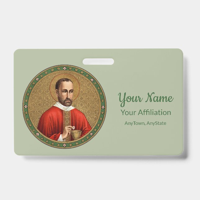 St. Peter Faber (BK 051; Style 1) ID Badge (Front)