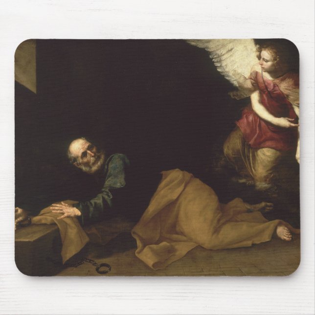 St. Peter Freed by an Angel, 1639 Mouse Mat (Front)