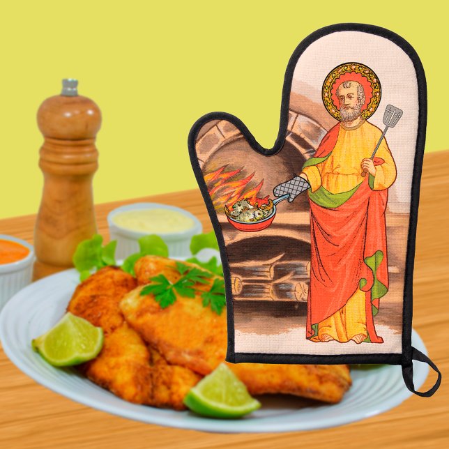 St. Peter Frying Fish Oven Mitt (Creator Uploaded)