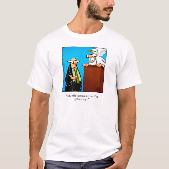 St Peter Humour "Wife's Keys" Tee Shirt (Front)