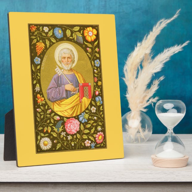 St. Peter (PM 07) 8"x10" Plaque 1 With Easel (Side)