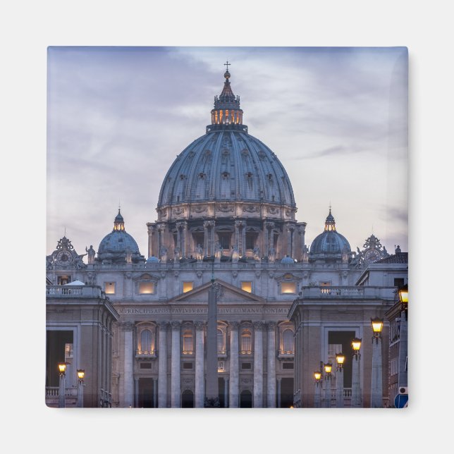 St Peter Square Rome, Italy, Vatican City Church Magnet (Front)