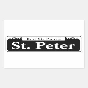 St. Peter St., New Orleans Street Sign Rectangular Sticker