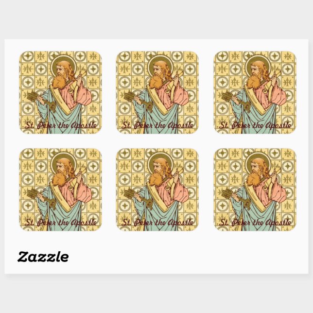 St. Peter the Apostle (RLS 14) Square Sticker (Sheet)