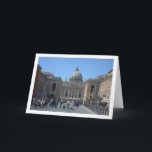 St. Peter's Basilica And Obelisk, Vatican City Card<br><div class="desc">St. Peter's Basilica And Obelisk,  Vatican City Greeting Card. You can easily customize this product for free if you would like to add wording or change the color of the background.</div>