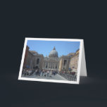 St. Peter's Basilica And Obelisk, Vatican City Card<br><div class="desc">St. Peter's Basilica And Obelisk,  Vatican City Greeting Card. You can easily customize this product for free if you would like to add wording or change the color of the background.</div>